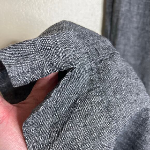 Soft Surrounding 100% Linen Pants MEDIUM High Rise Wide Leg Pull On Woven Casual - Picture 4 of 9